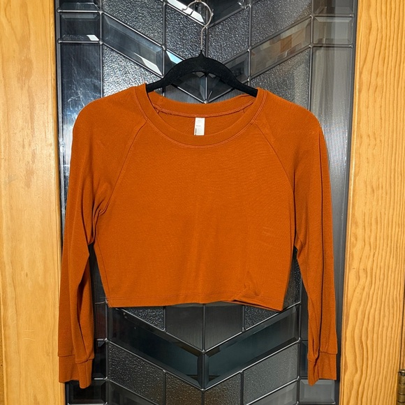 American Apparel Tops - American Apparel Burnt Orange Long Sleeve Crop Top